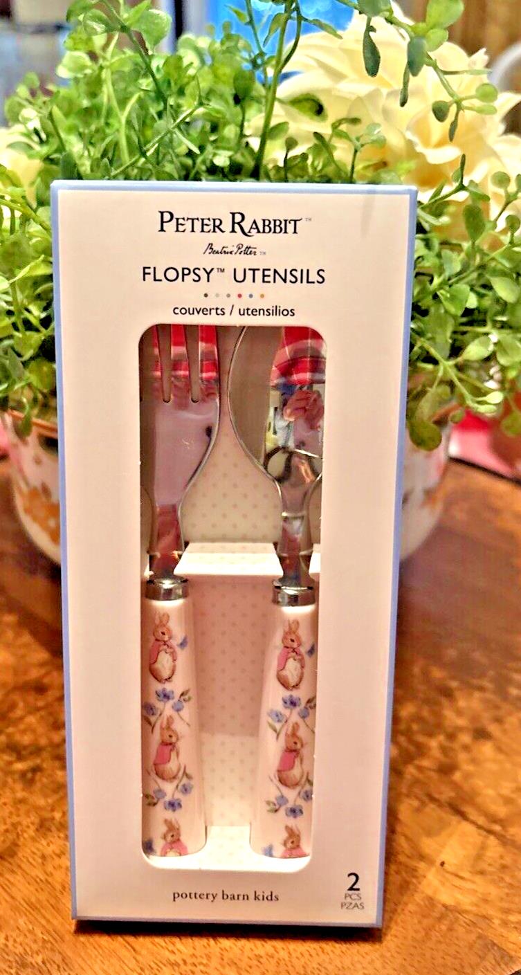 Pottery Barn Holiday Easter Peter Rabbit Utensil Party School disney Gift Set ,