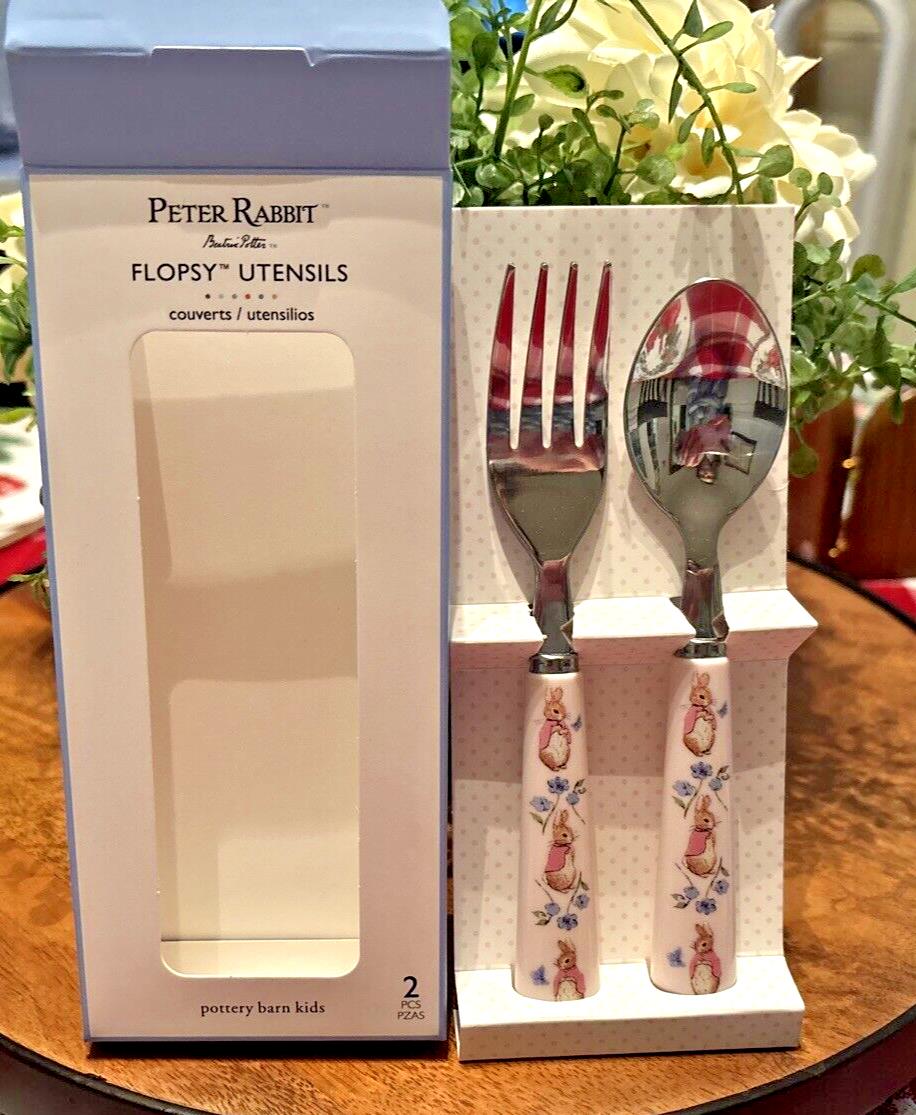 Pottery Barn Holiday Easter Peter Rabbit Utensil Party School disney Gift Set ,
