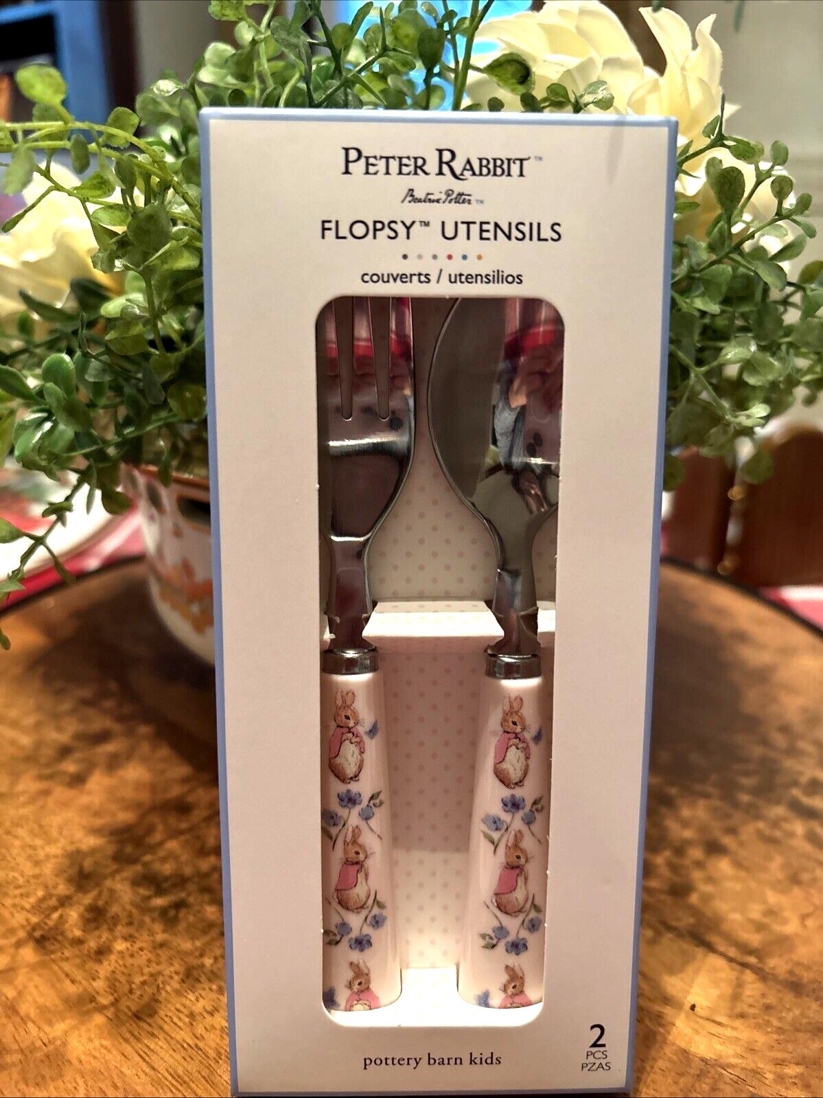 Pottery Barn Holiday Easter Peter Rabbit Utensil Party School disney Gift Set ,