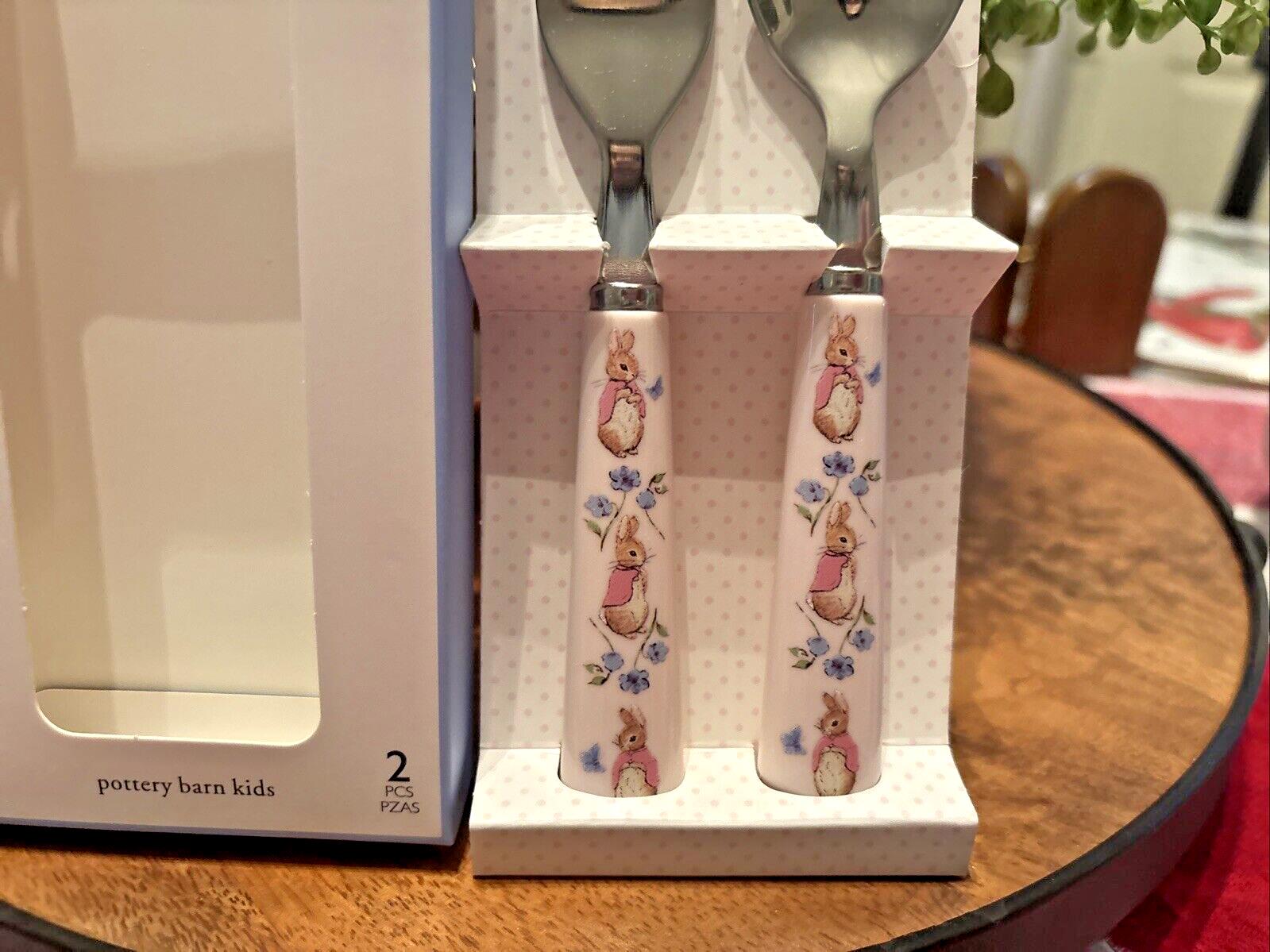 Pottery Barn Holiday Easter Peter Rabbit Utensil Party School disney Gift Set ,