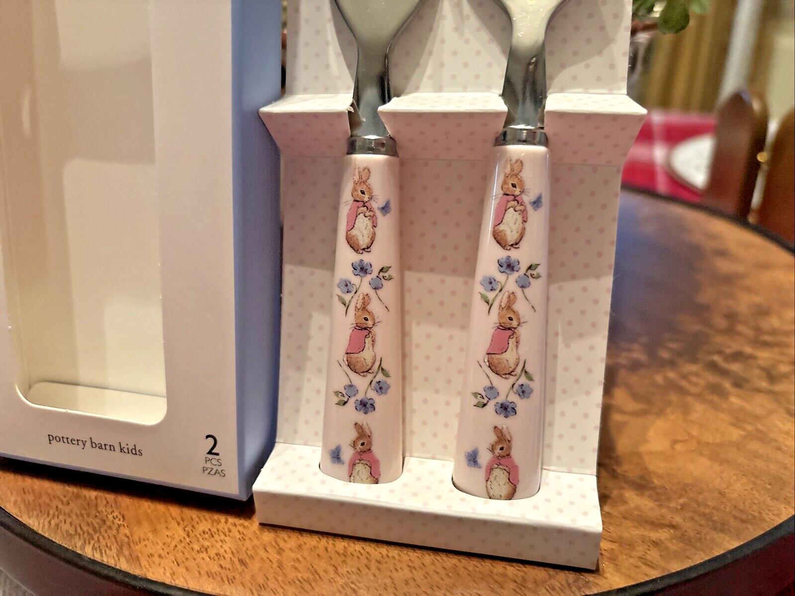 Pottery Barn Holiday Easter Peter Rabbit Utensil Party School disney Gift Set ,