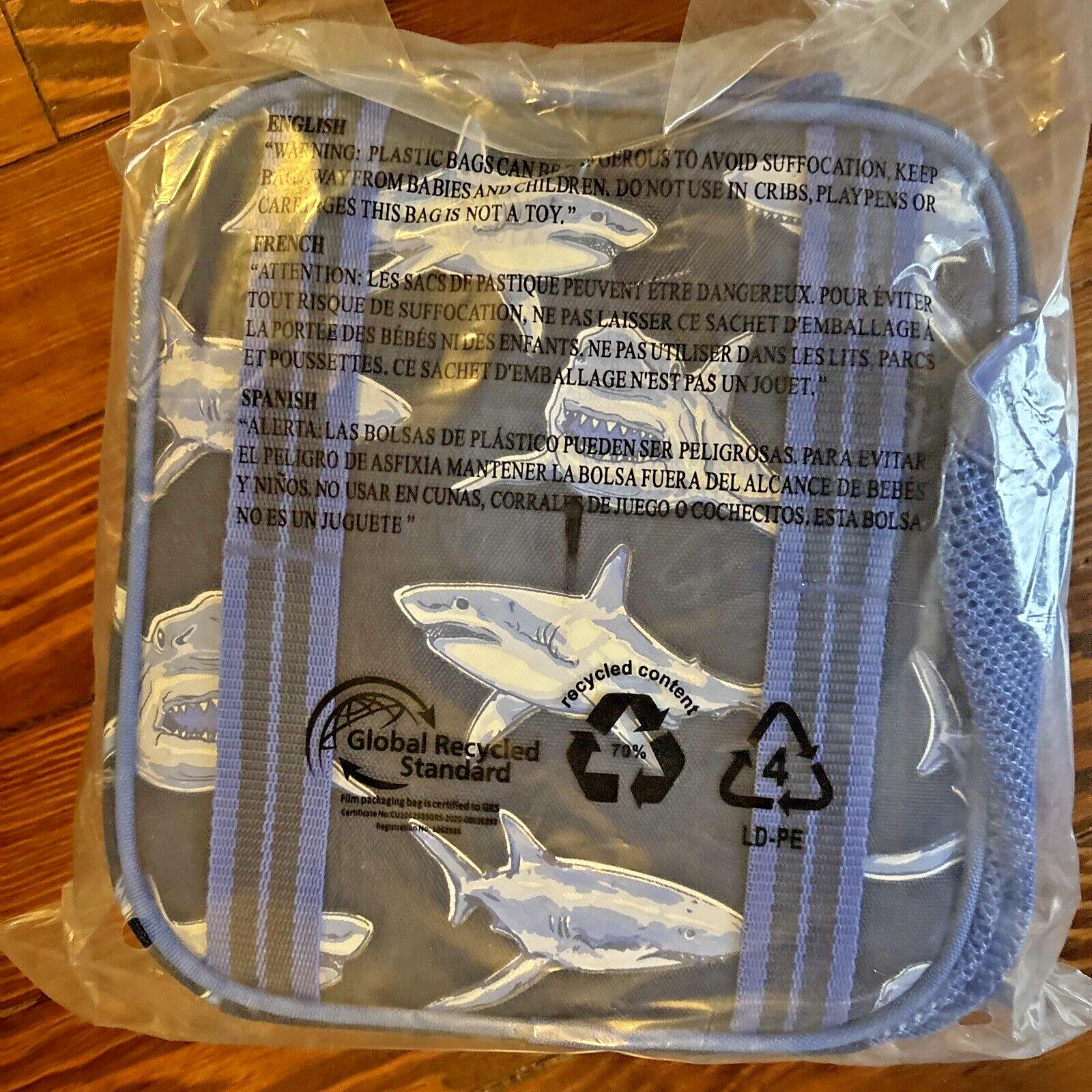 Disney School Pottery barn Shark Lunch box travel holiday ocean fish surf gift n