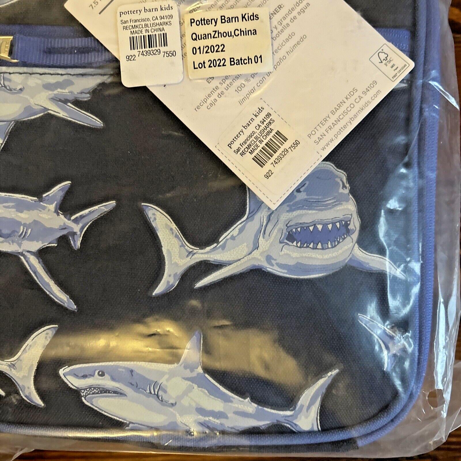 Disney School Pottery barn Shark Lunch box travel holiday ocean fish surf gift n