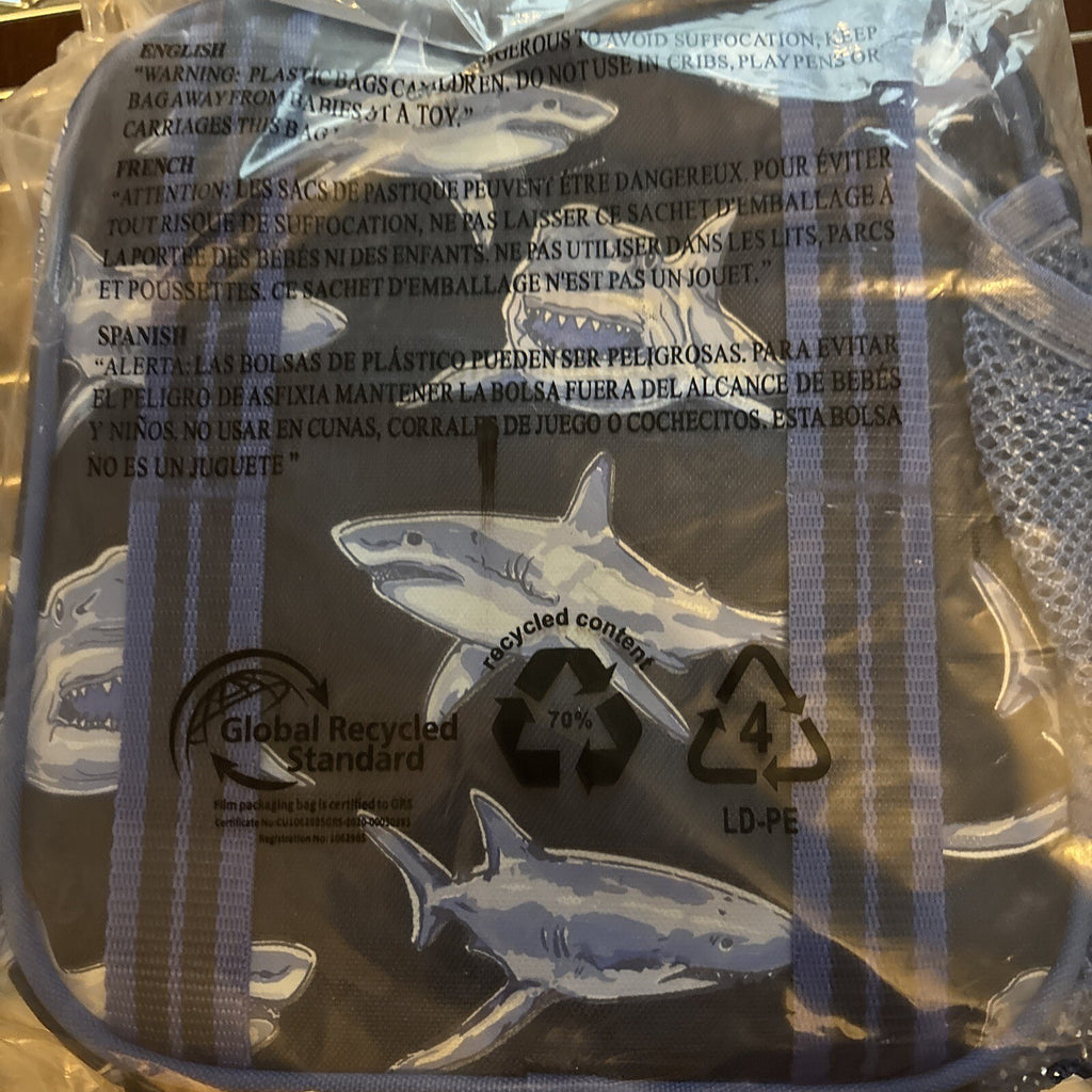 Disney School Pottery barn Shark Lunch box travel holiday ocean fish surf gift n