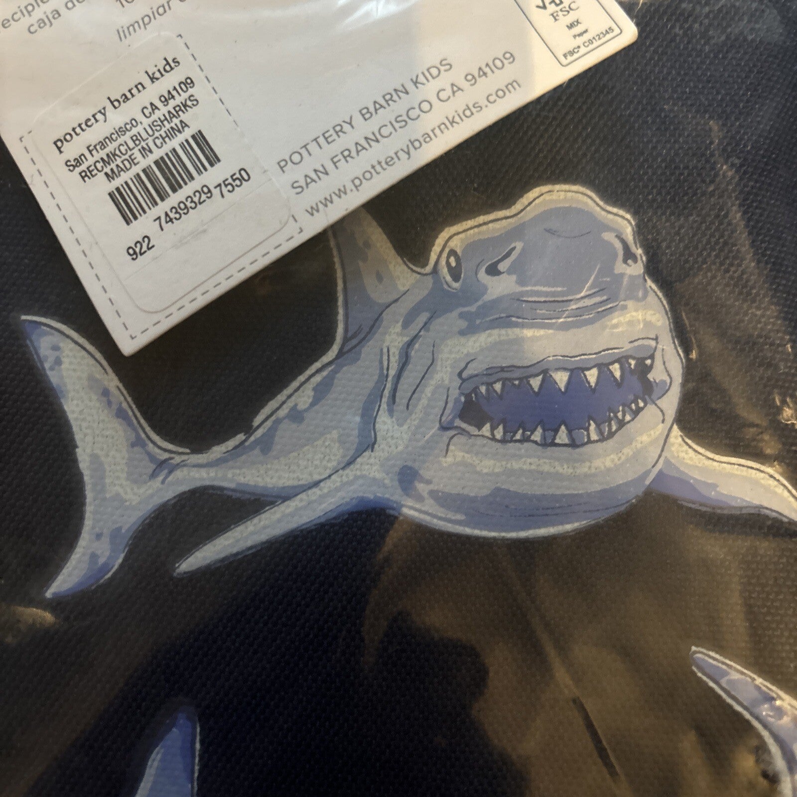 Disney School Pottery barn Shark Lunch box travel holiday ocean fish surf gift n