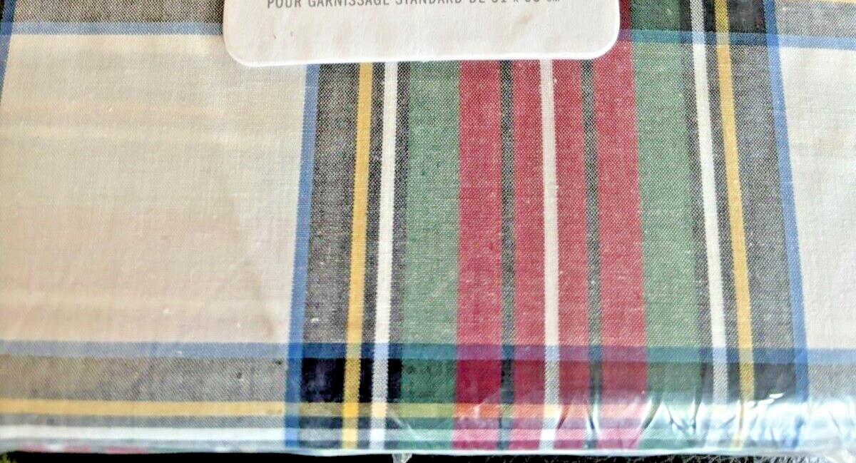 Pottery barn Disney napkin Plaid Stewart set 4 holiday cloth party gift red [