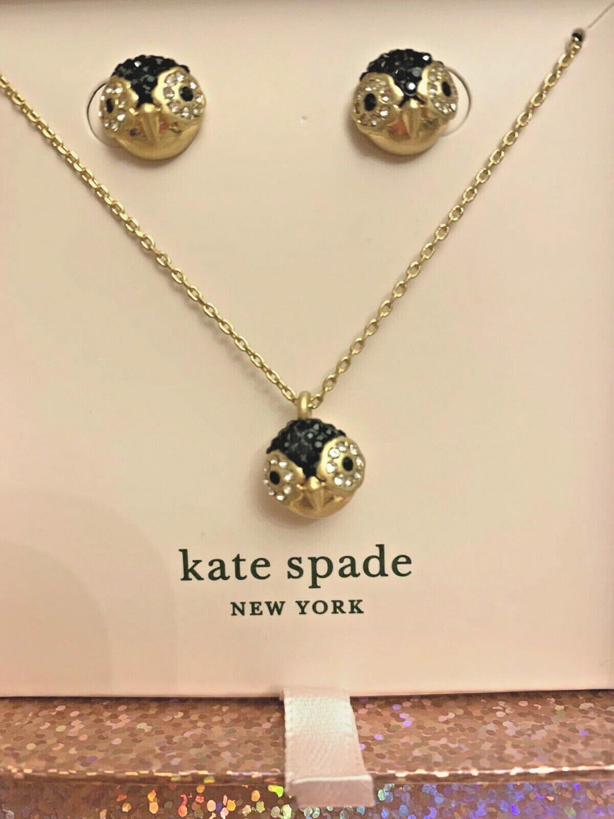 Disney Kate Spade Earrings + Necklace HOLIDAY gift PENGUIN party gift  $115 \