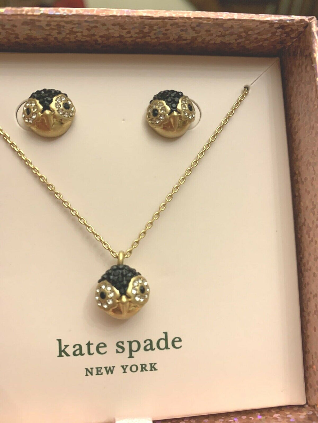 Disney Kate Spade Earrings + Necklace HOLIDAY gift PENGUIN party gift  $115 \