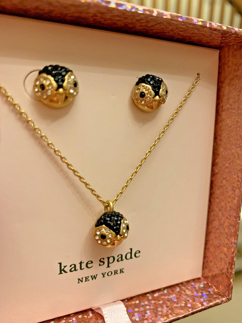 Disney Kate Spade Earrings + Necklace HOLIDAY gift PENGUIN party gift  $115 \