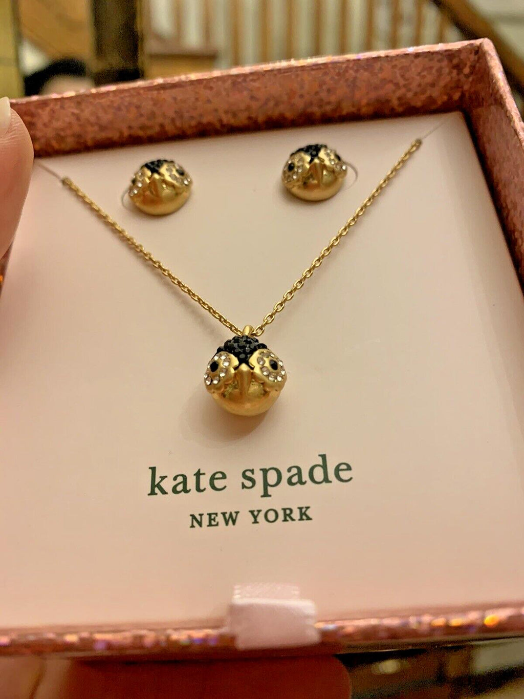 Disney Kate Spade Earrings + Necklace HOLIDAY gift PENGUIN party gift  $115 \
