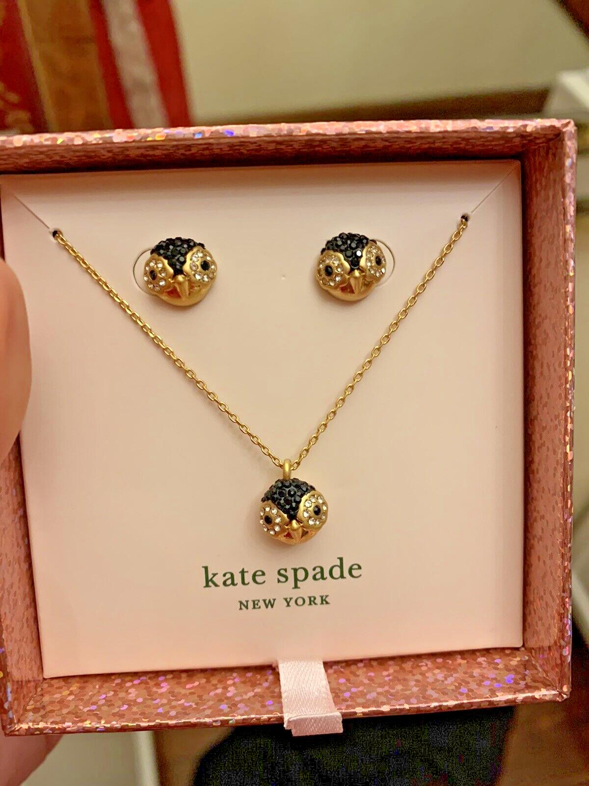 Disney Kate Spade Earrings + Necklace HOLIDAY gift PENGUIN party gift  $115 \