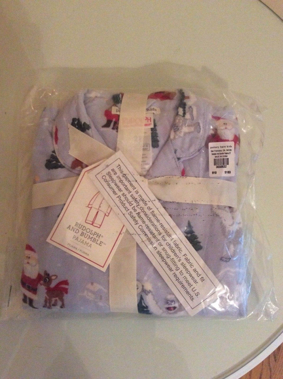 Pottery Barn Holiday Disney Pajama santa Rudolph PJ toddler Christmas Gift Boy \