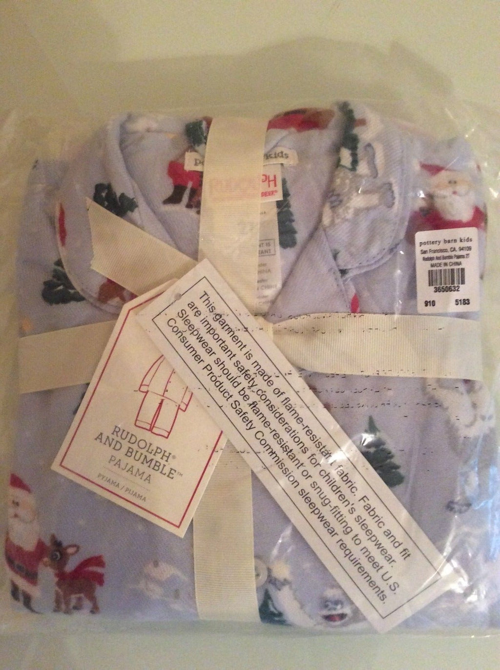 Pottery Barn Holiday Disney Pajama santa Rudolph PJ toddler Christmas Gift Boy \