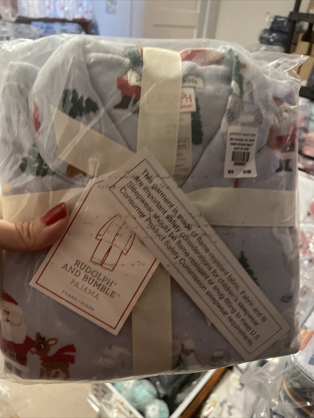 Pottery Barn Holiday Disney Pajama santa Rudolph PJ toddler Christmas Gift Boy \