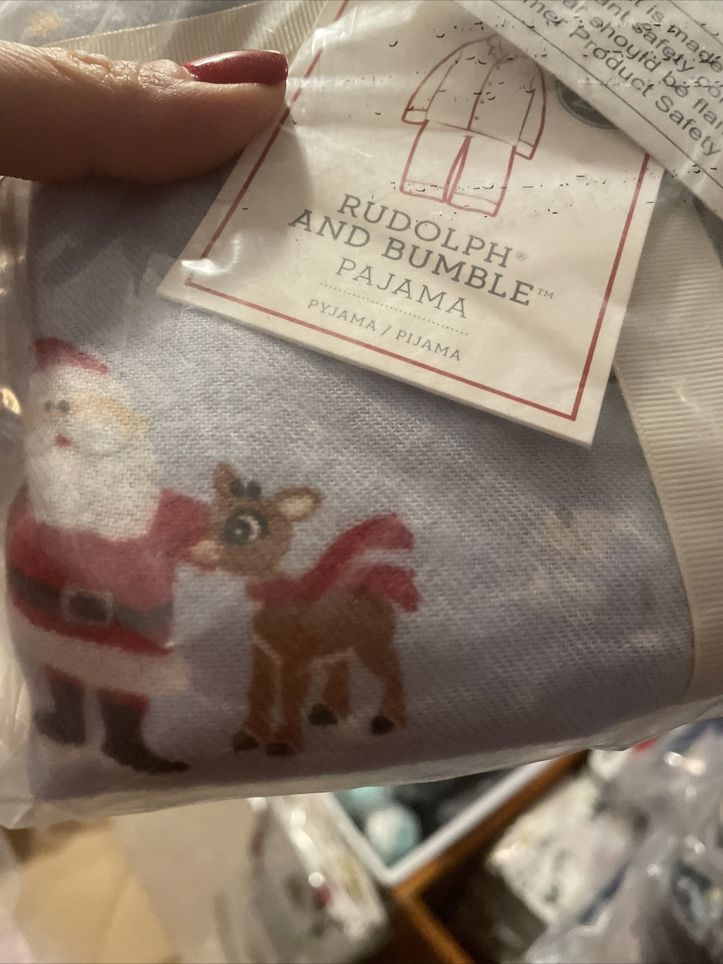 Pottery Barn Holiday Disney Pajama santa Rudolph PJ toddler Christmas Gift Boy \