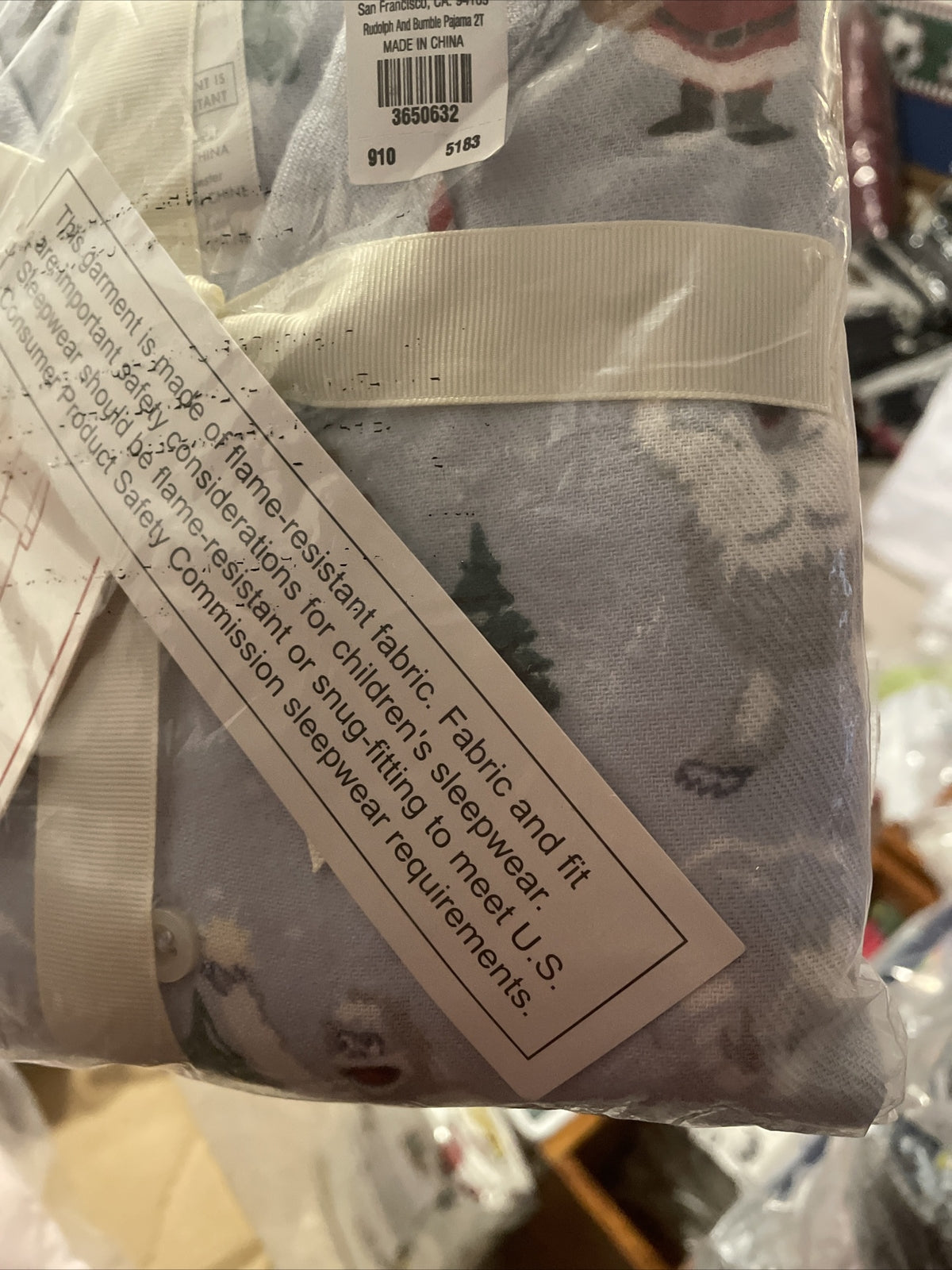 Pottery Barn Holiday Disney Pajama santa Rudolph PJ toddler Christmas Gift Boy \