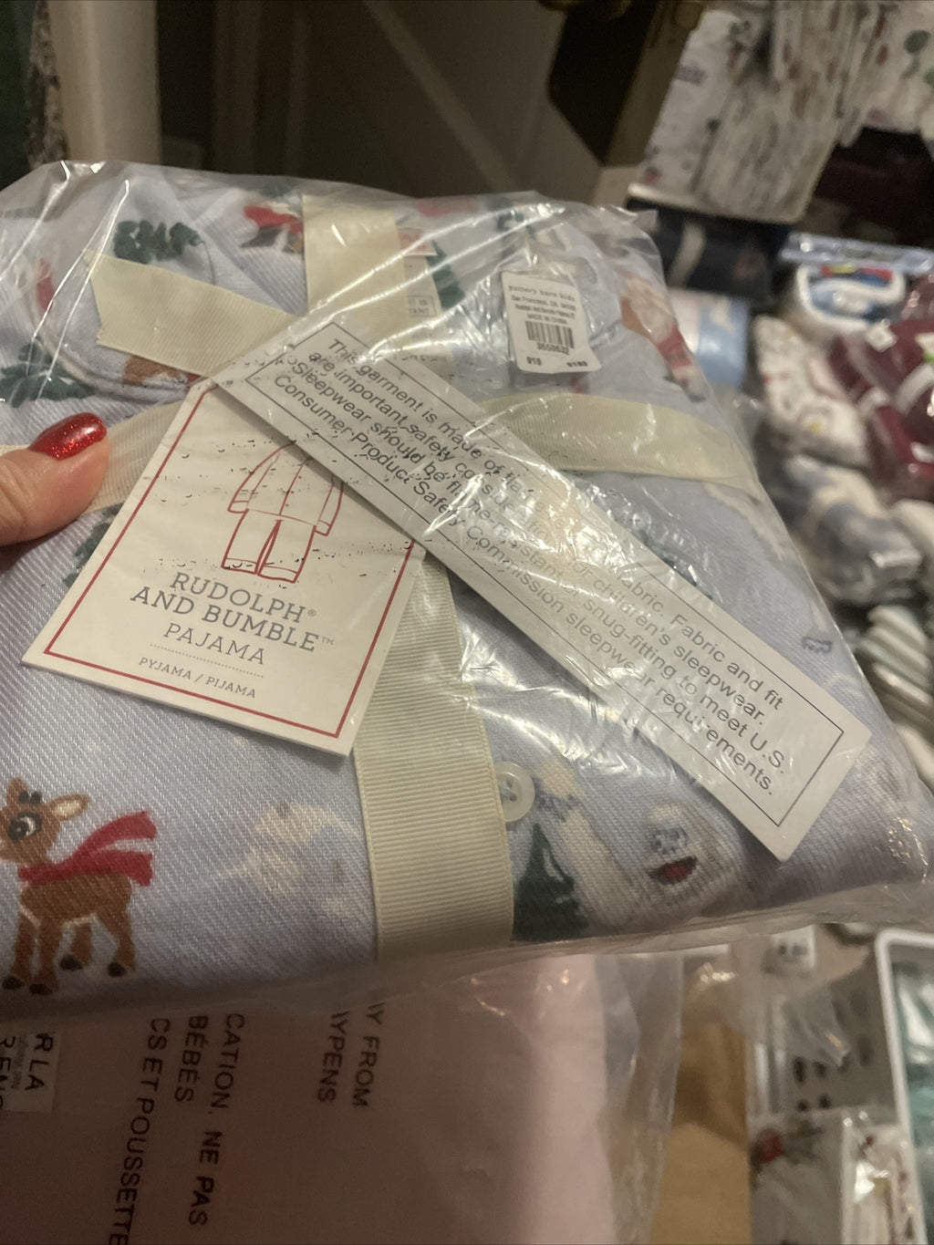 Pottery Barn Holiday Disney Pajama santa Rudolph PJ toddler Christmas Gift Boy \