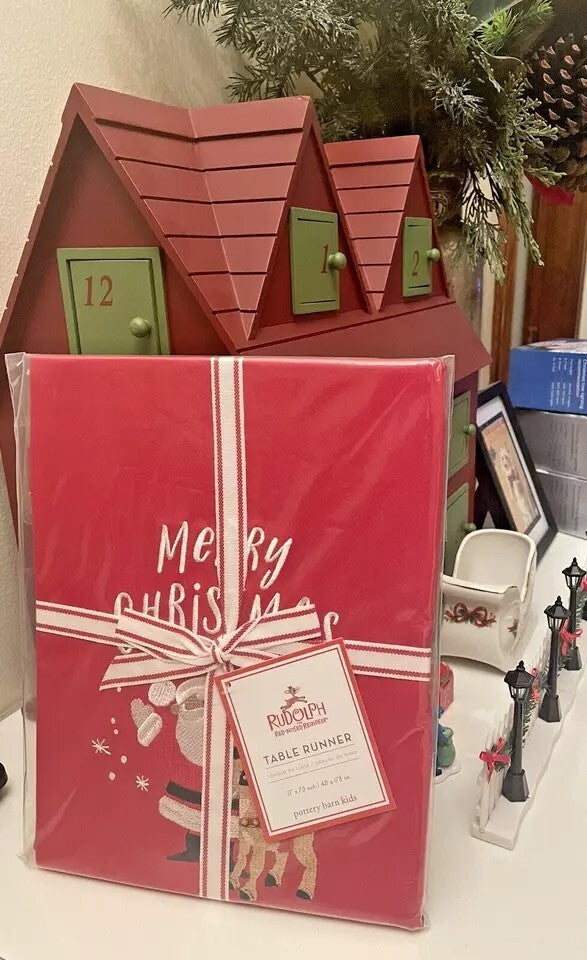 Pottery Barn holiday party Christmas Rudolph Disney Santa runner deer gift kid