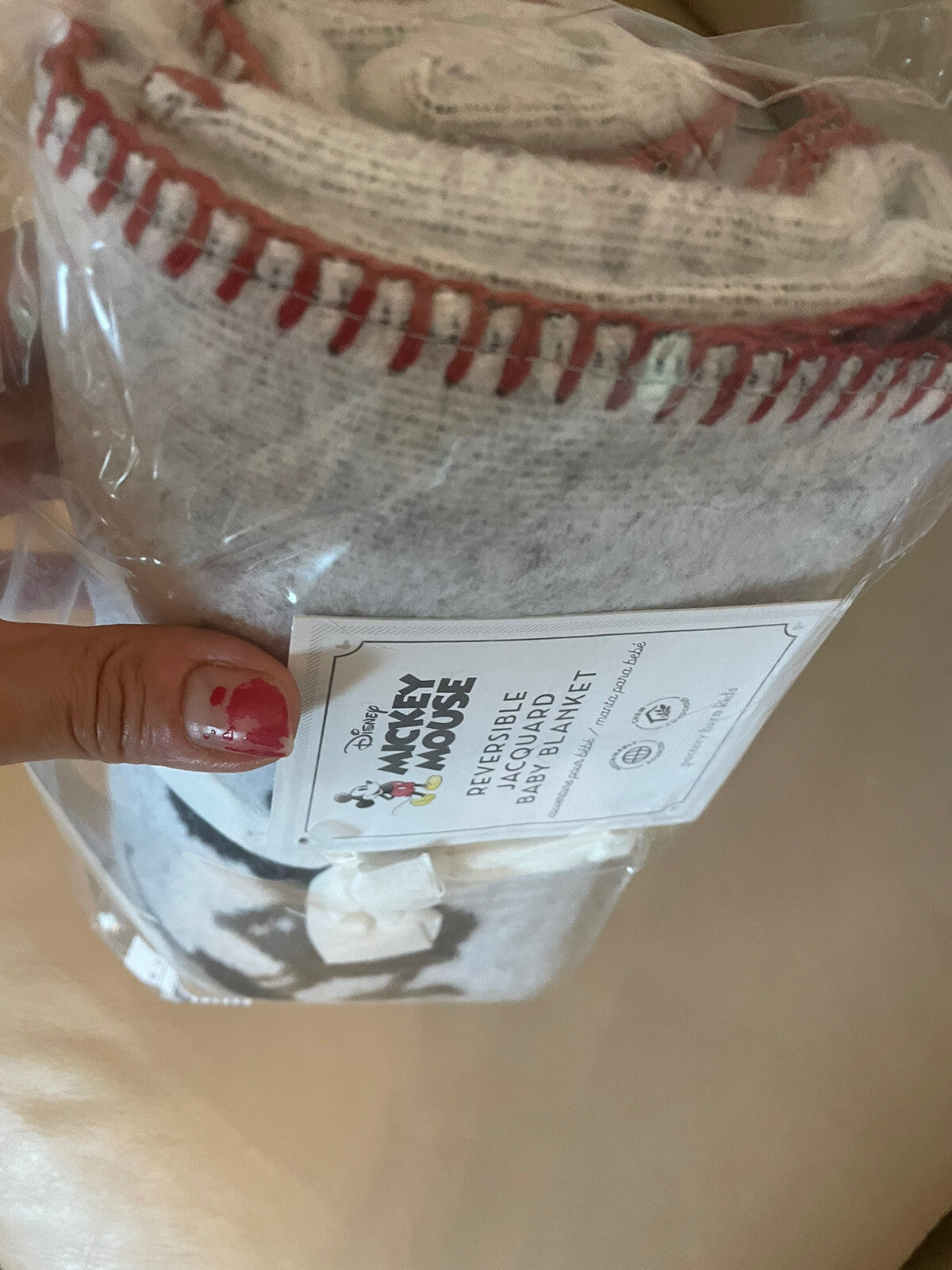 Disney Pottery barn Mickey Mouse Blanket holiday Birthday gift baby party trip a