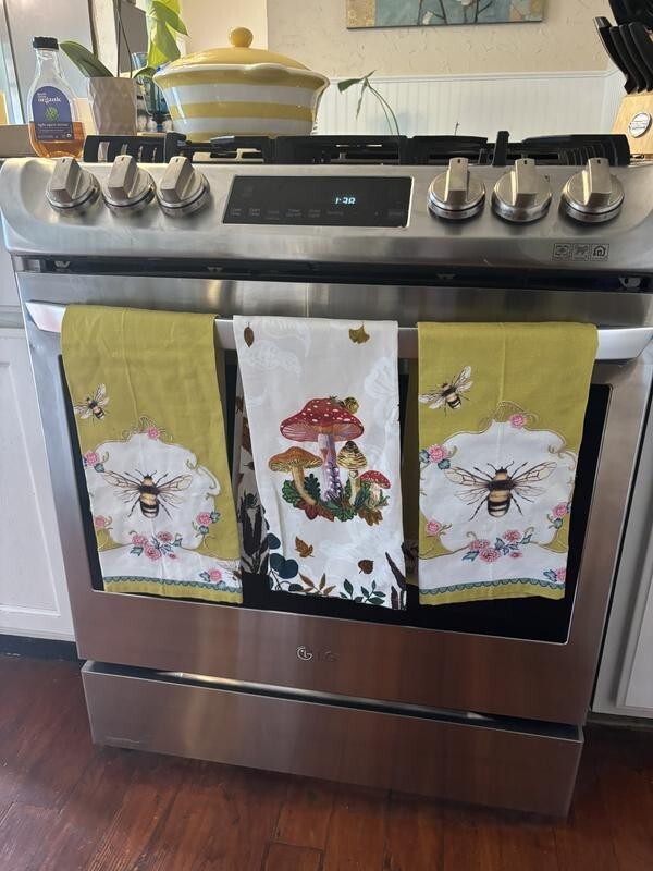 Anthropology holiday kitchen towel Bee gold birthday party gift guest disney n