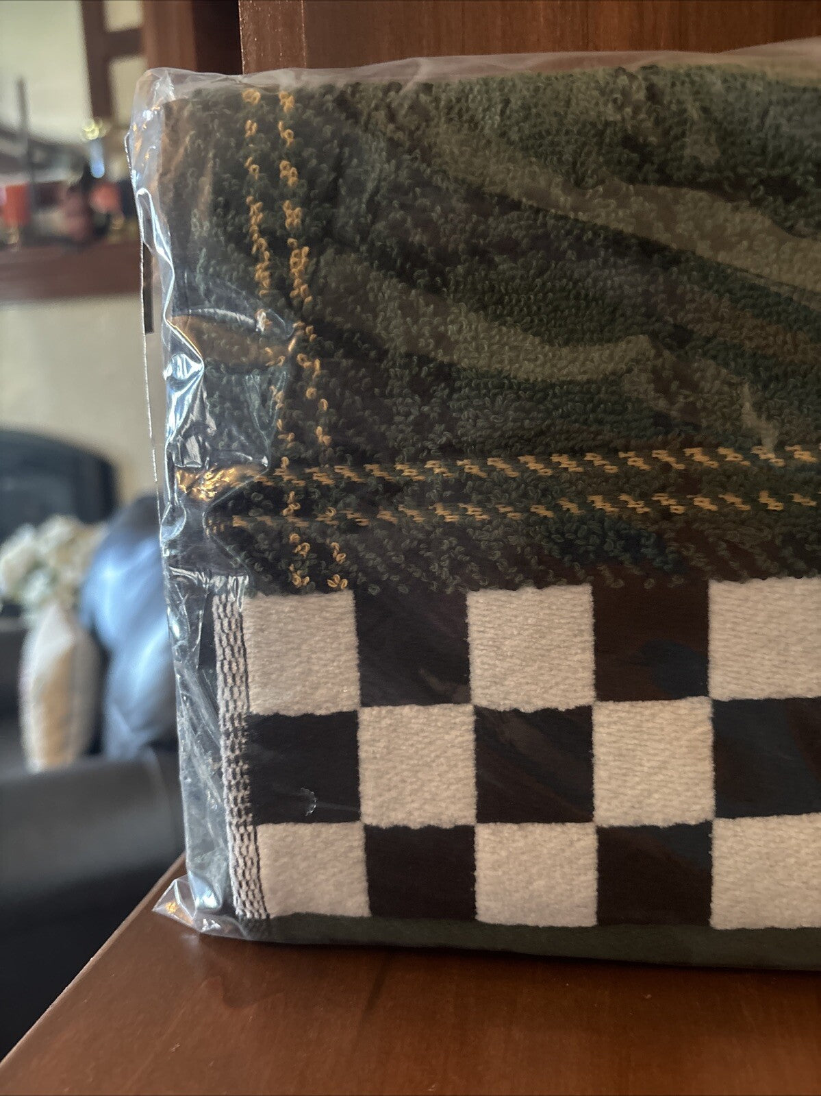 Mackenzie Child holiday hand towel plaid check Birthday gift mom Thanksgiving b