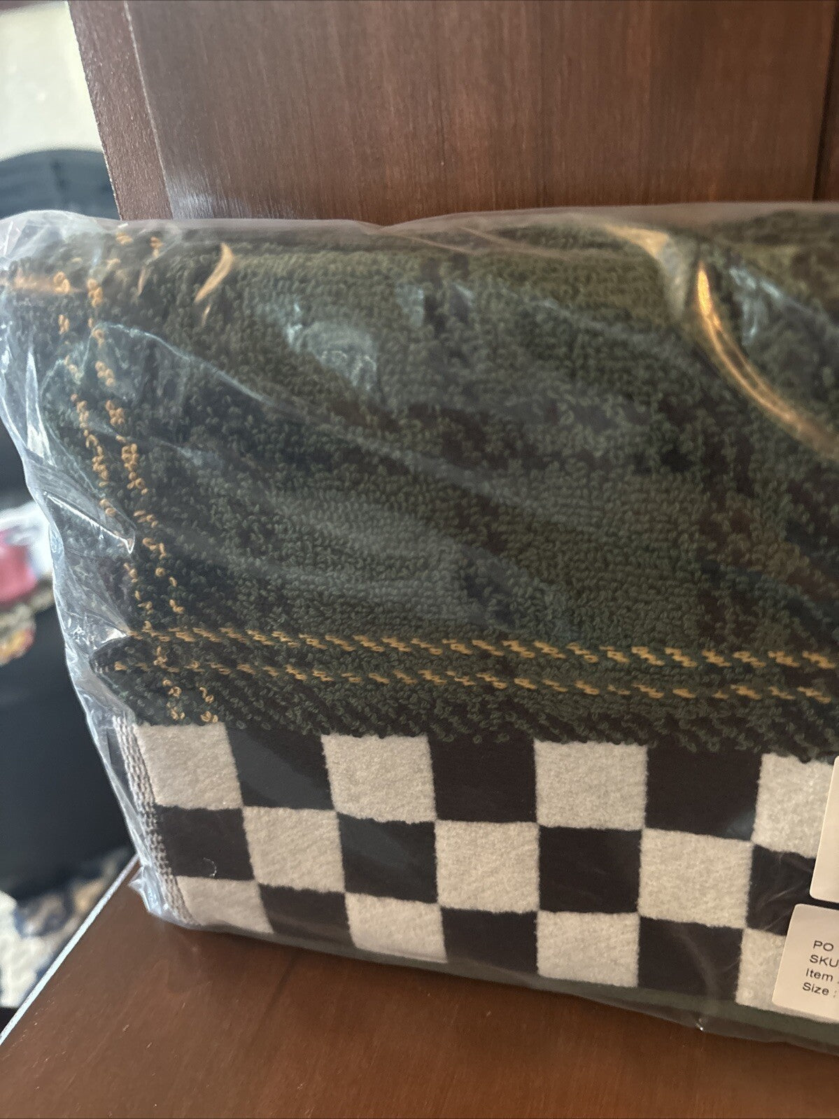 Mackenzie Child holiday hand towel plaid check Birthday gift mom Thanksgiving b