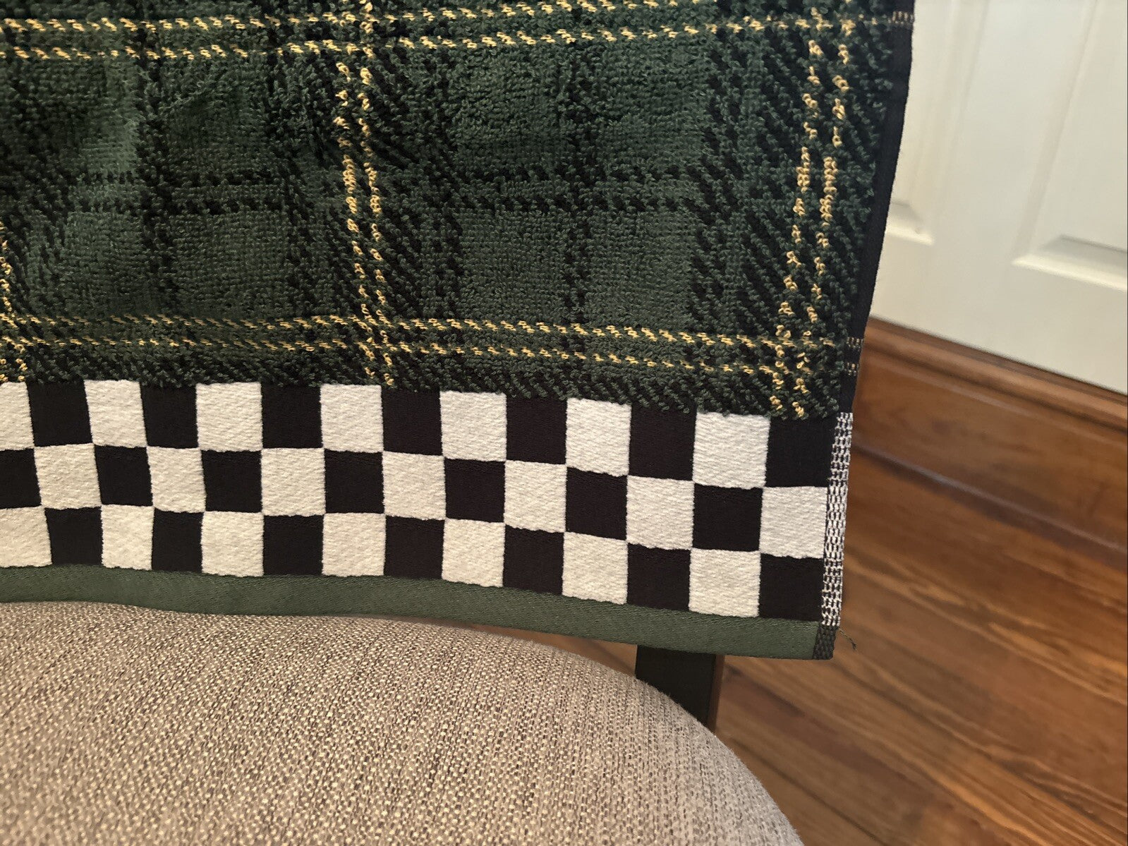 Mackenzie Child holiday hand towel plaid check Birthday gift mom Thanksgiving b