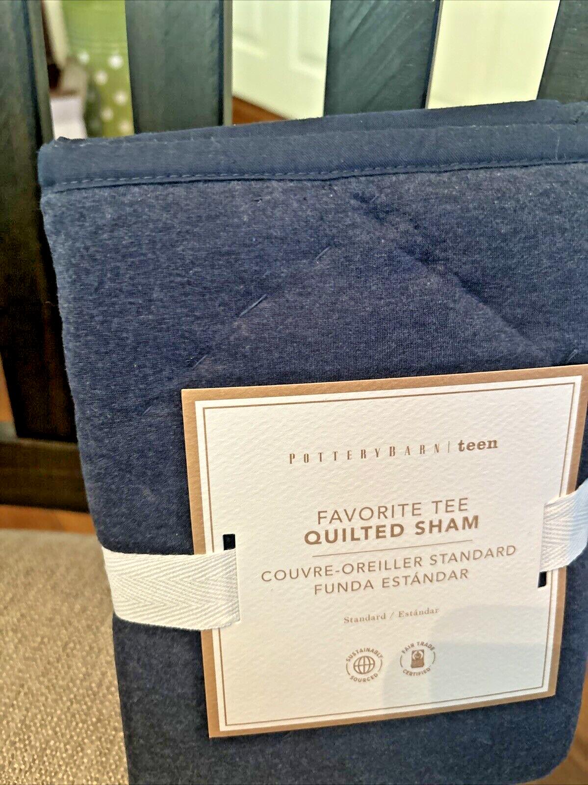 Pottery Barn PILLOW SHAM holiday gift party space boy Blue cotton birthday kid b