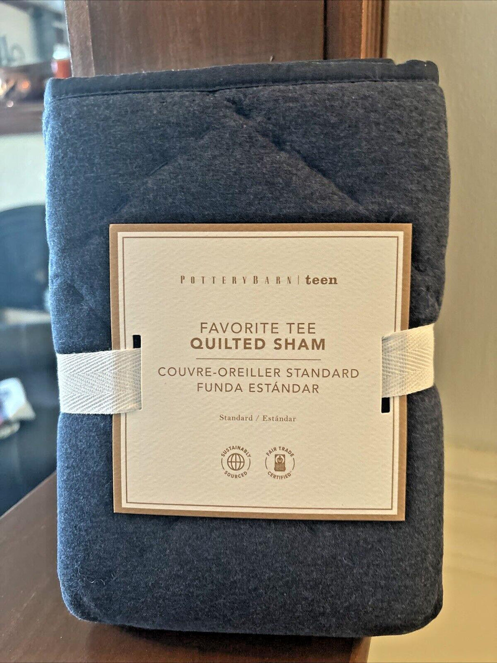 Pottery Barn PILLOW SHAM holiday gift party space boy Blue cotton birthday kid b