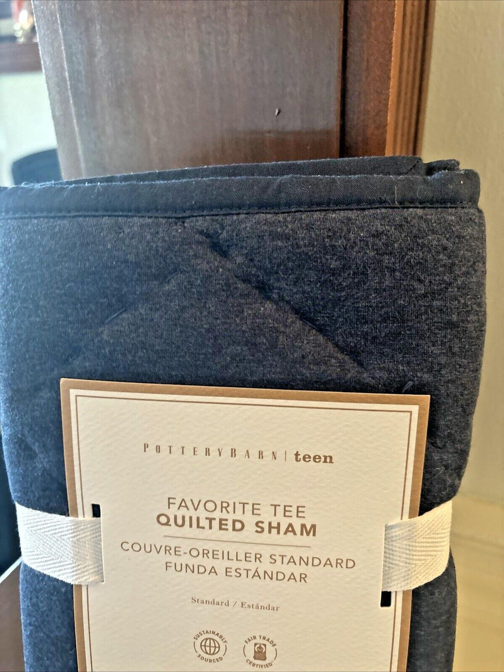 Pottery Barn PILLOW SHAM holiday gift party space boy Blue cotton birthday kid b