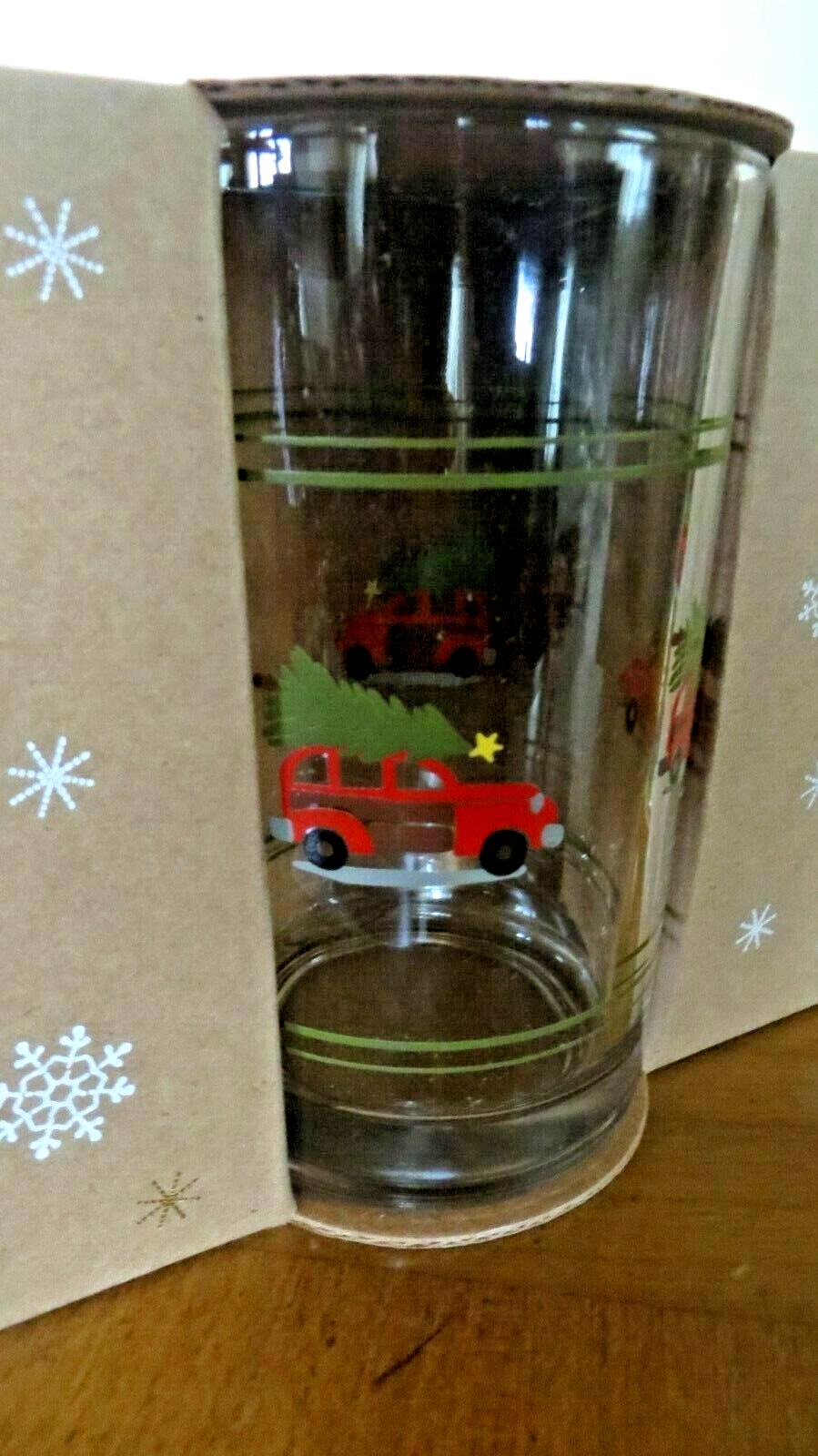 Pottery Barn holiday Christmas Gift party bar Car tree Woody bar drink SET 4 n