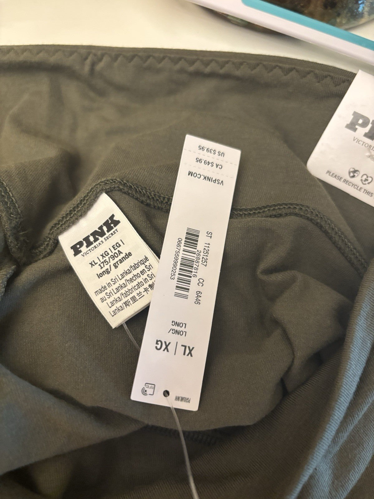 PINK Victoria’s Secret Yoga Leggings XL workout stretch Gym Walk travel b