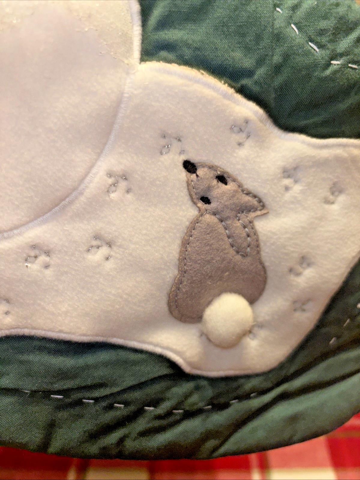 Pottery Barn Holiday Christmas stocking Snowman gift party quilted tree Disney