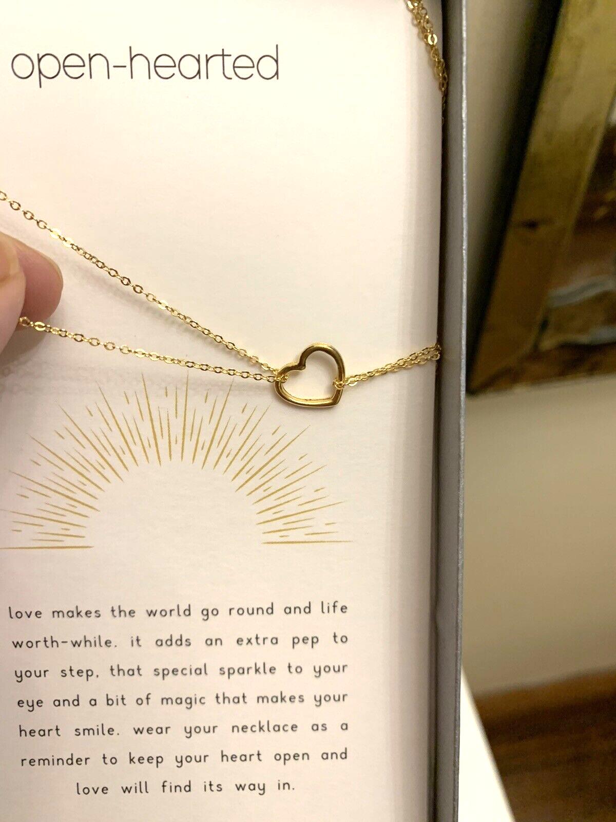 Dogeared Nordstrom heart Necklace chain pendant gold Disney party gift NEW $79 -