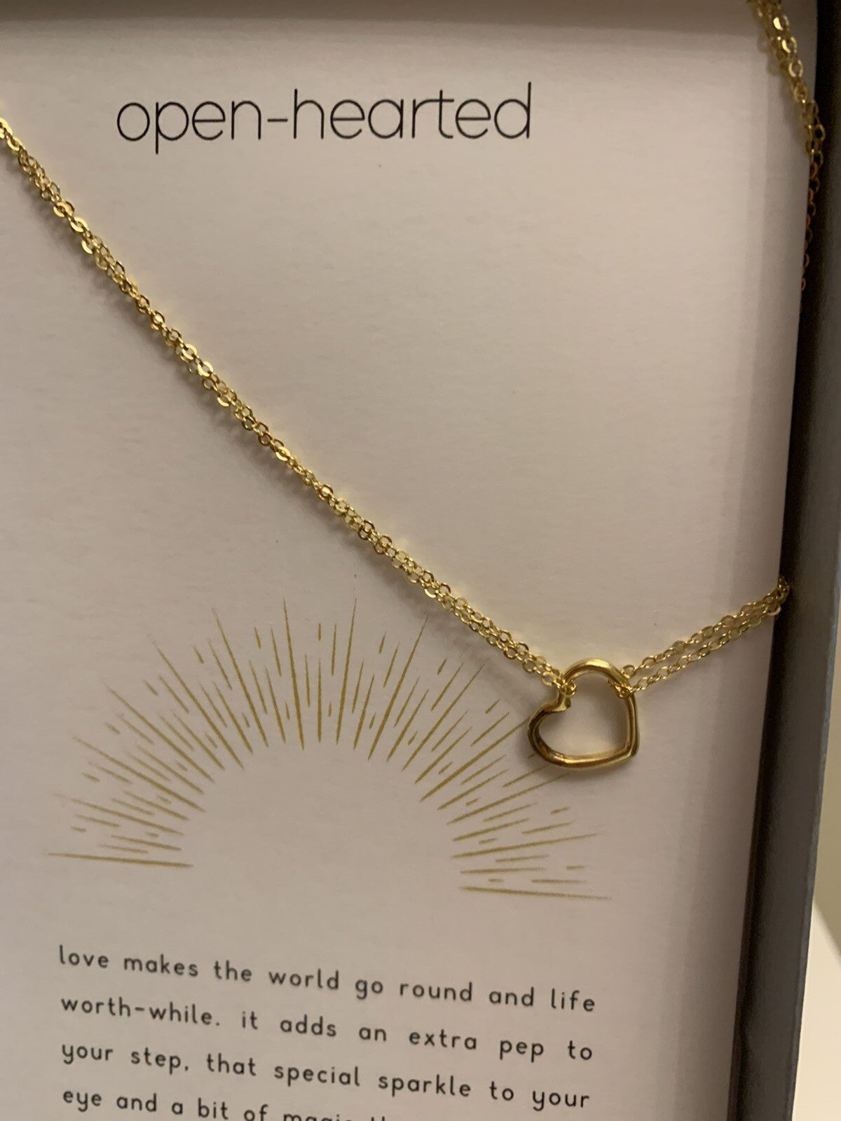 Dogeared Nordstrom heart Necklace chain pendant gold Disney party gift NEW $79 -