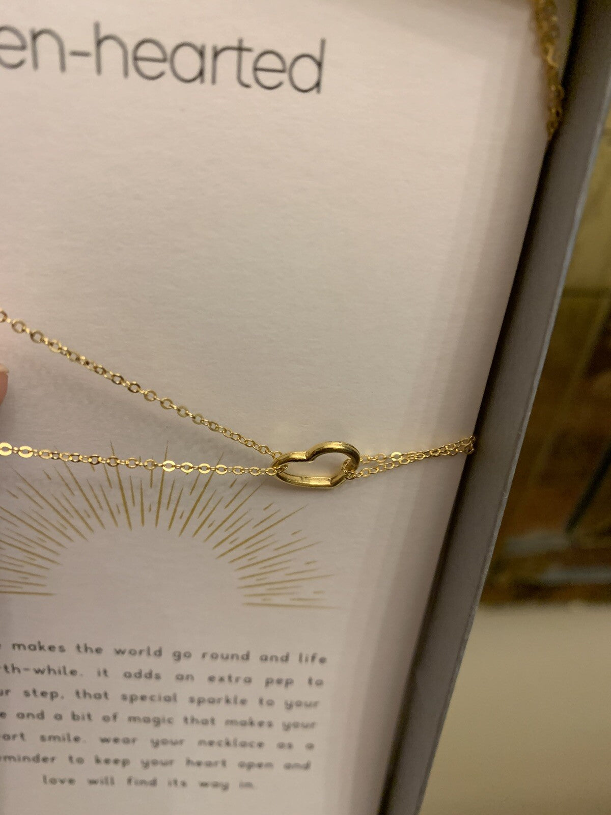 Dogeared Nordstrom heart Necklace chain pendant gold Disney party gift NEW $79 -