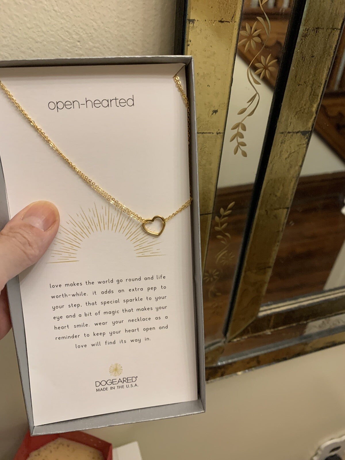 Dogeared Nordstrom heart Necklace chain pendant gold Disney party gift NEW $79 -