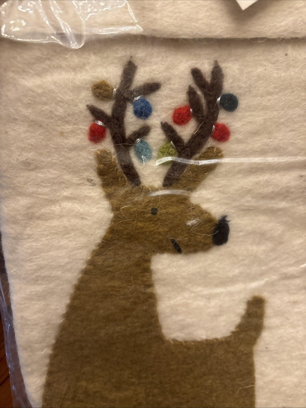pottery barn Holiday Christmas stocking Reindeer Deer gift party West elm kid