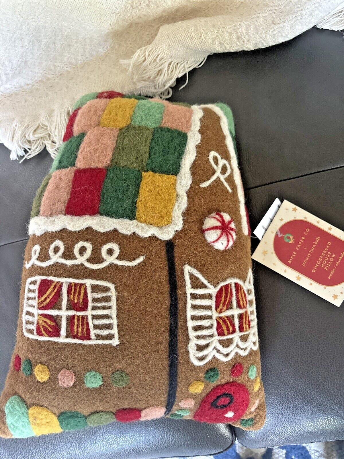 Pottery Barn Gingerbread Disney Christmas Holiday pillow gift set party SET 2 ??