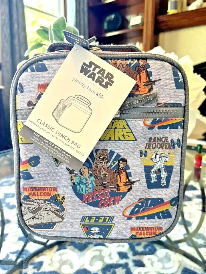 Pottery Barn School LUNCH BOX BAG Star Wars SOLO Disney space boy travel n