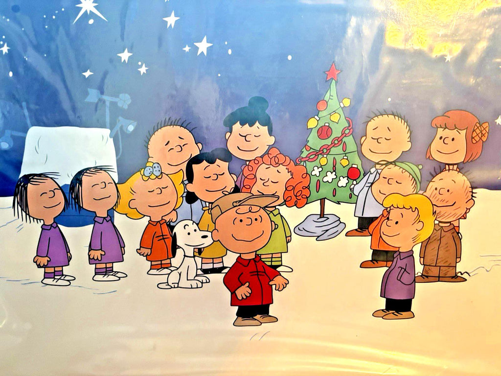 Pottery Barn Snoopy Disney Peanuts holiday Christmas party placemat kid SET 4