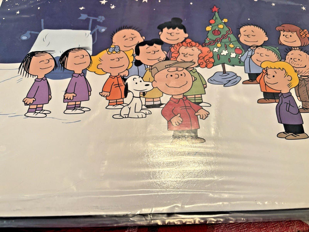 Pottery Barn Snoopy Disney Peanuts holiday Christmas party placemat kid SET 4