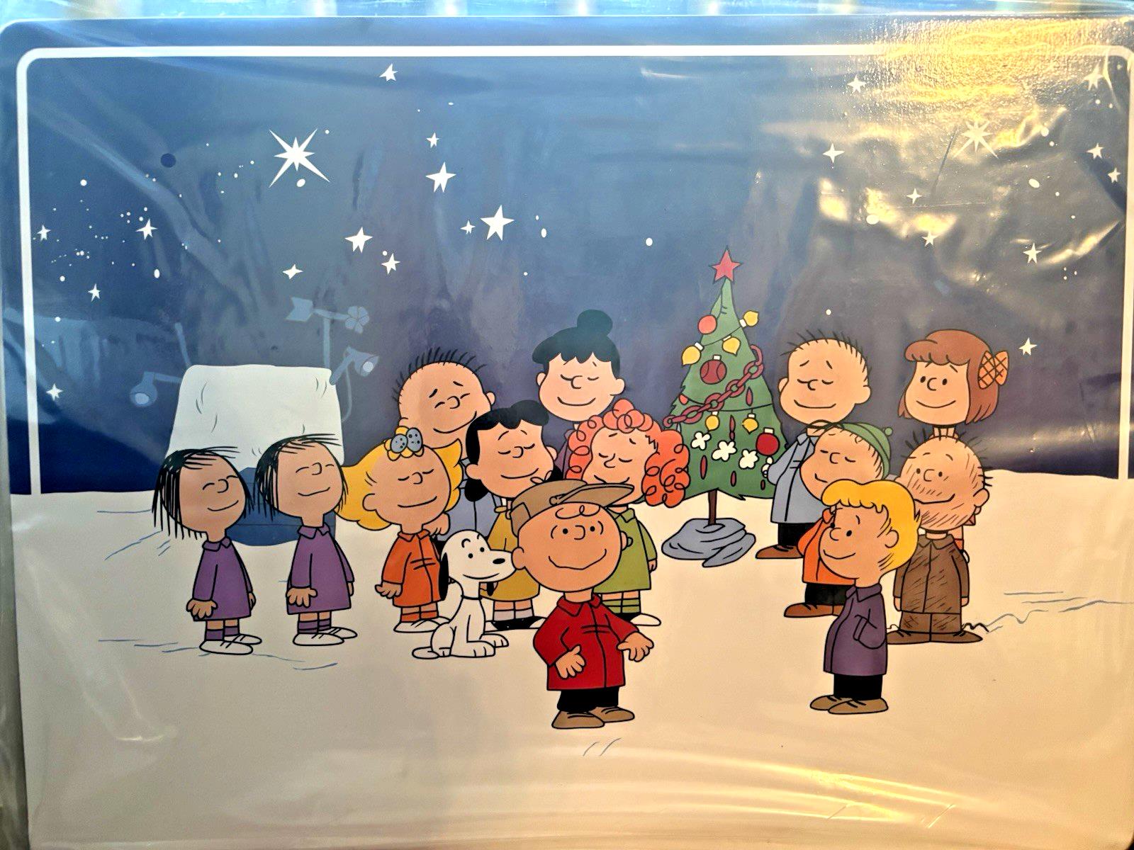 Pottery Barn Snoopy Disney Peanuts holiday Christmas party placemat kid SET 4