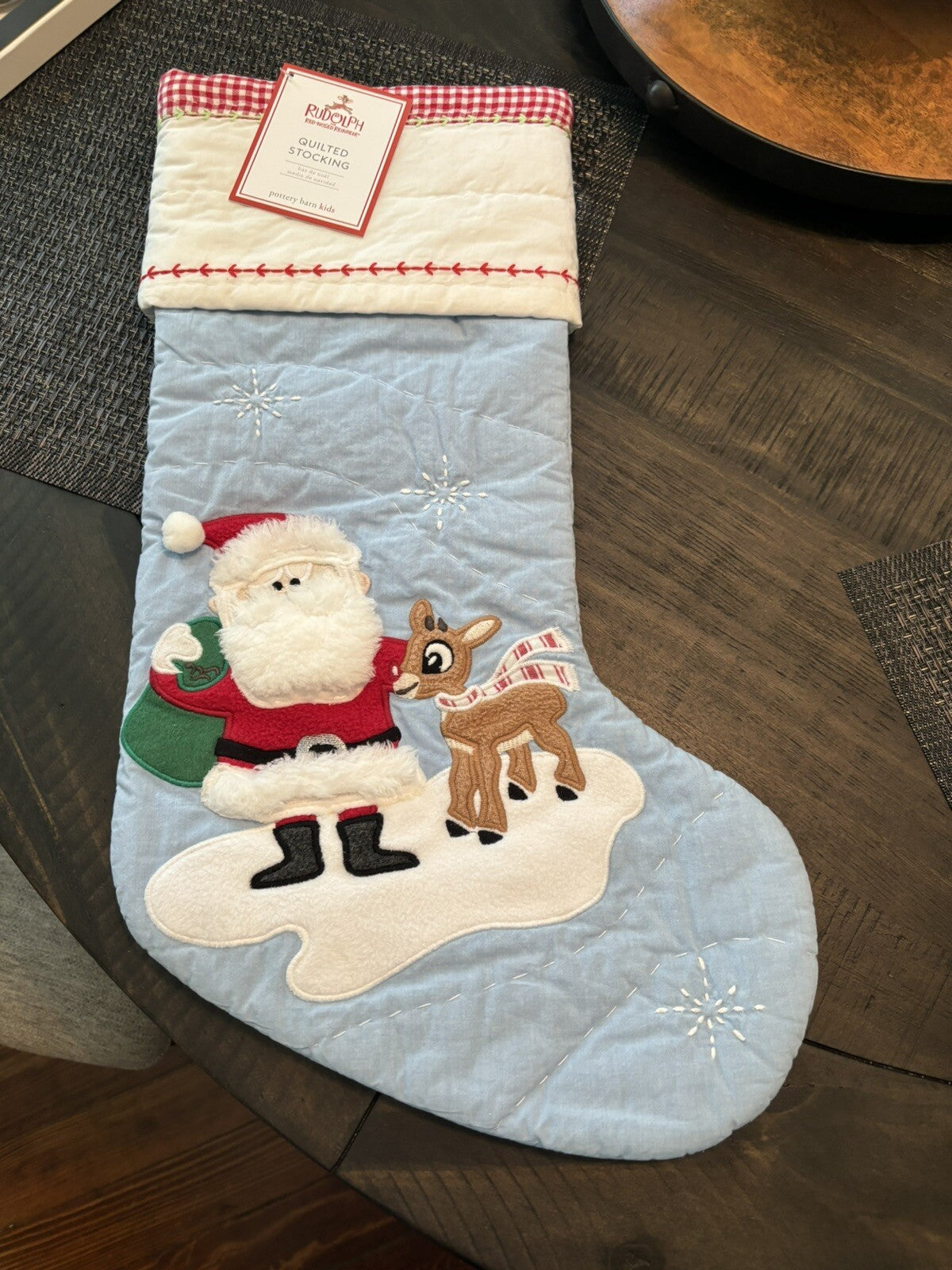 Pottery Barn Holiday Christmas stocking Disney Santa Rudolph Seuss Deer Party ??
