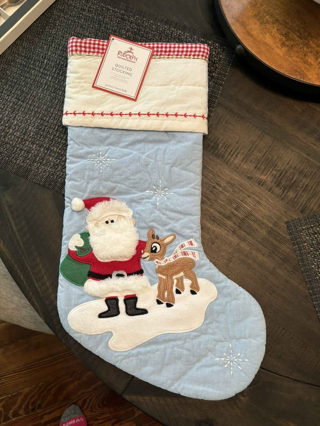 Pottery Barn Holiday Christmas stocking Disney Santa Rudolph Seuss Deer Party ??