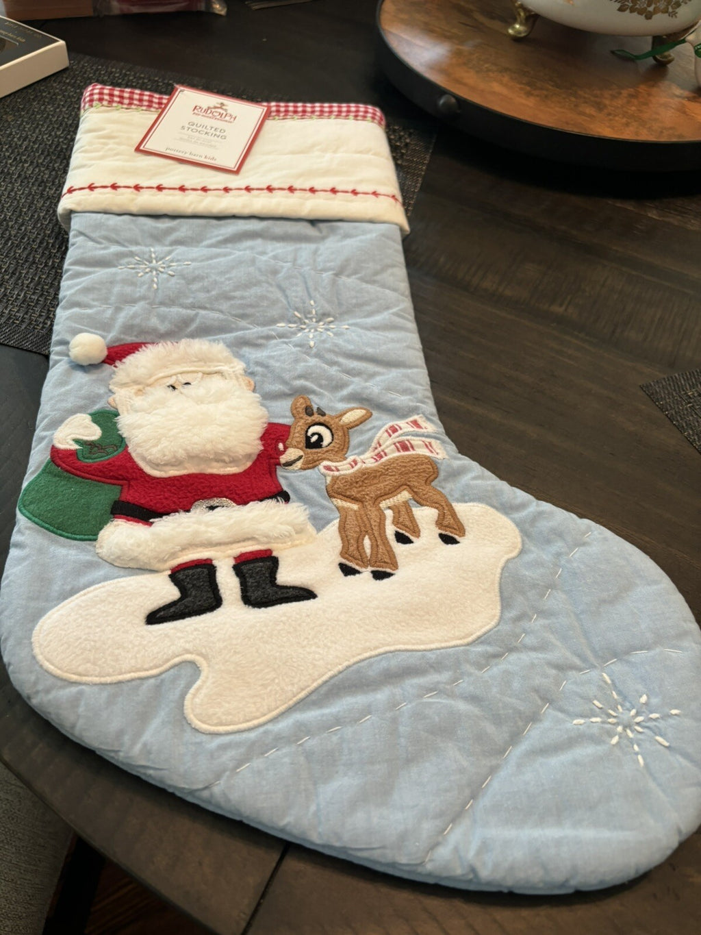 Pottery Barn Holiday Christmas stocking Disney Santa Rudolph Seuss Deer Party ??