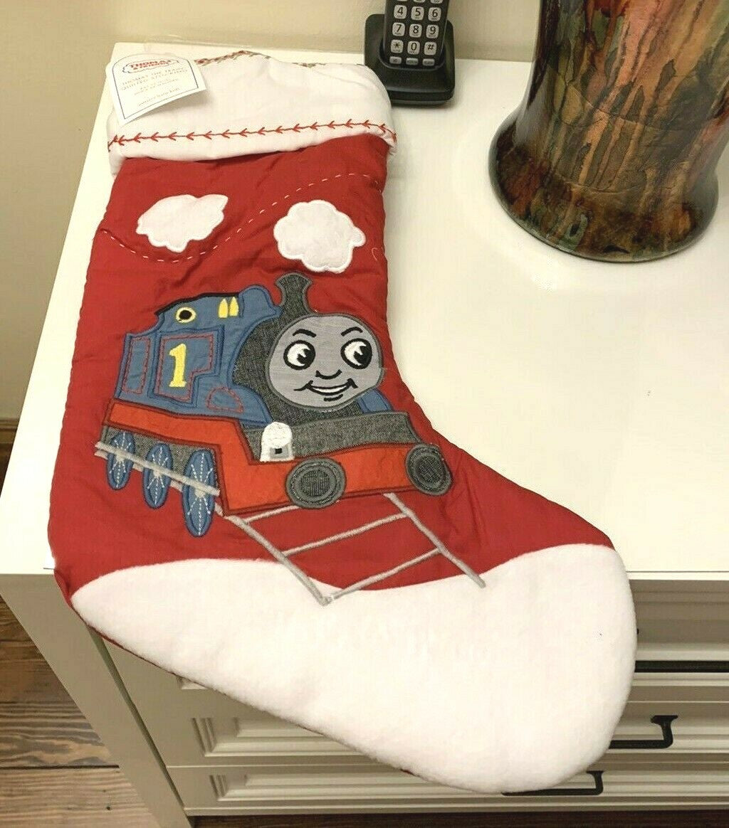 Disney Pottery Barn Holiday Christmas stocking THOMAS TRAIN gift party pre k  ,