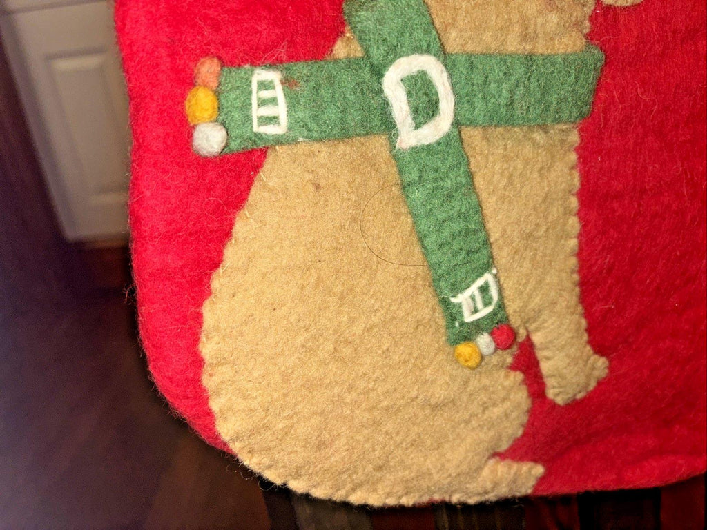 Pottery Barn Holiday Christmas stocking dog gift party pet WEst Elm felt puppy
