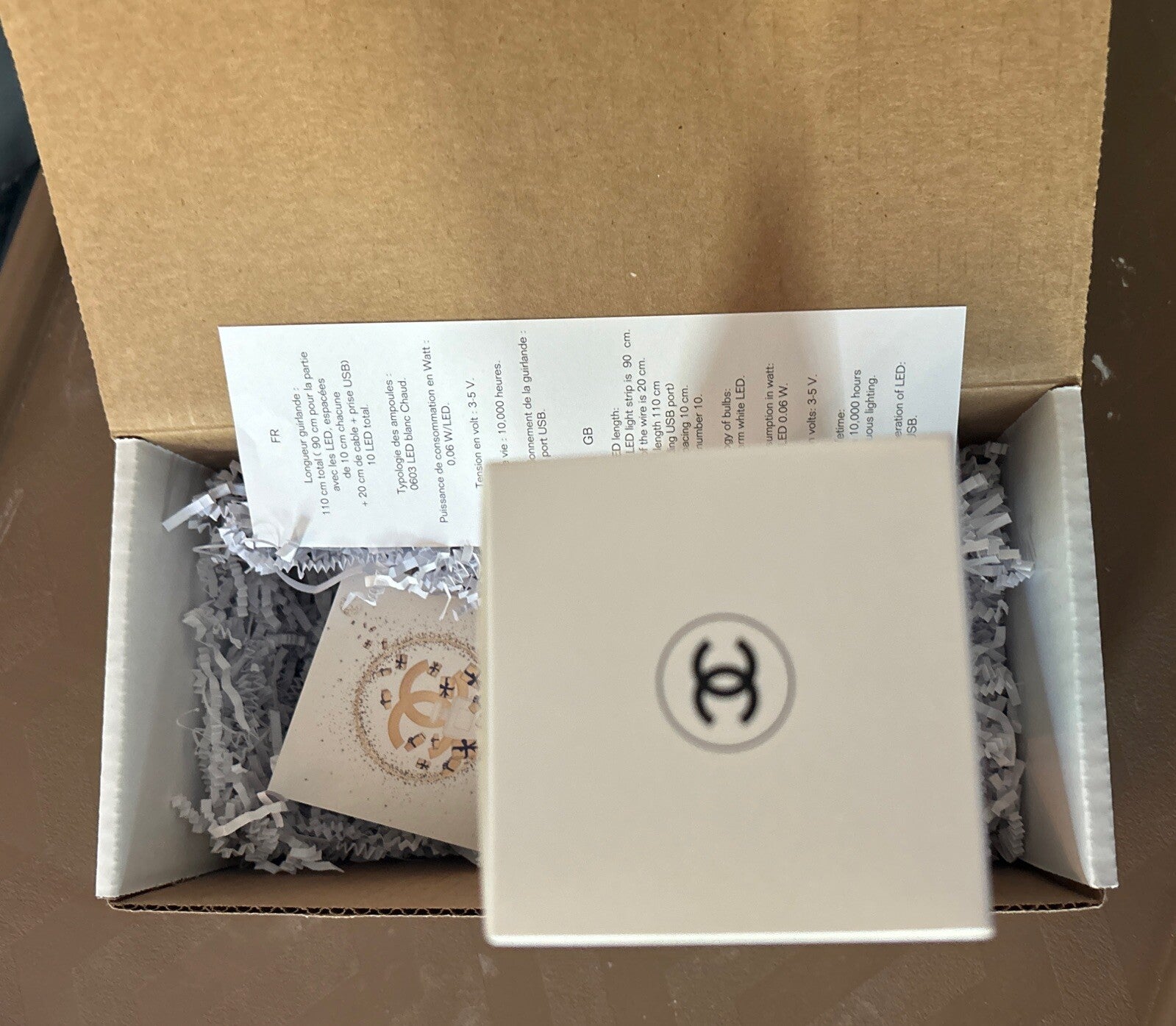 CHANEL Holiday gift Light Strand Perfume decor teen Limited Ed VIP Rare boxed ]