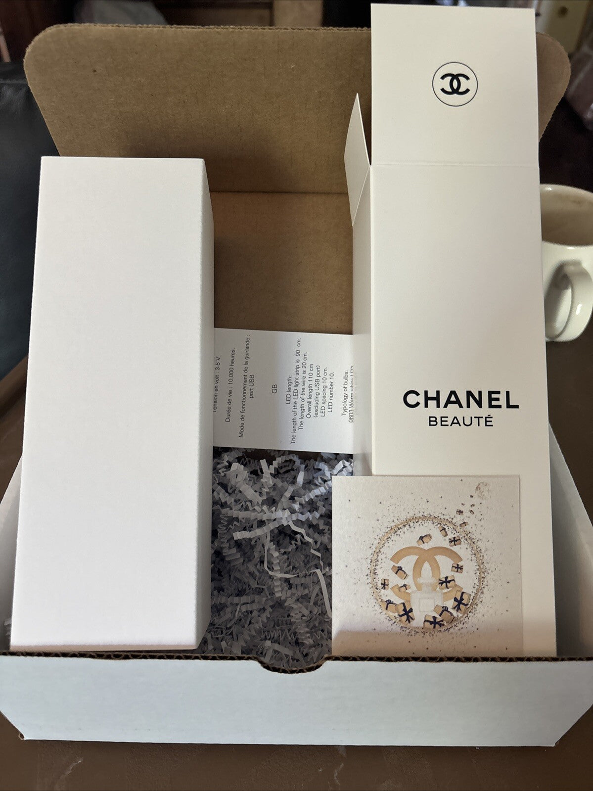 CHANEL Holiday gift Light Strand Perfume decor teen Limited Ed VIP Rare boxed ]